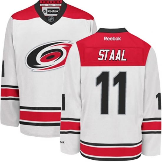 Women's Reebok Carolina Hurricanes #11 Jordan Staal Authentic White Away NHL Jersey