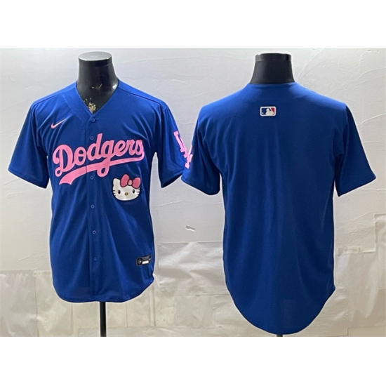 Men's Los Angeles Dodgers Blank Royal Hello Kitty Night Stitched Baseball Jersey - Ujersey