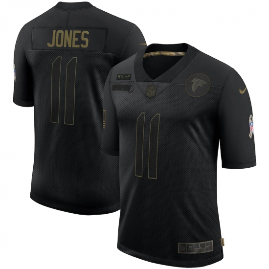 Men's Atlanta Falcons #11 Julio Jones Black Nike 2020 Salute To Service Limited Jersey - Ujersey