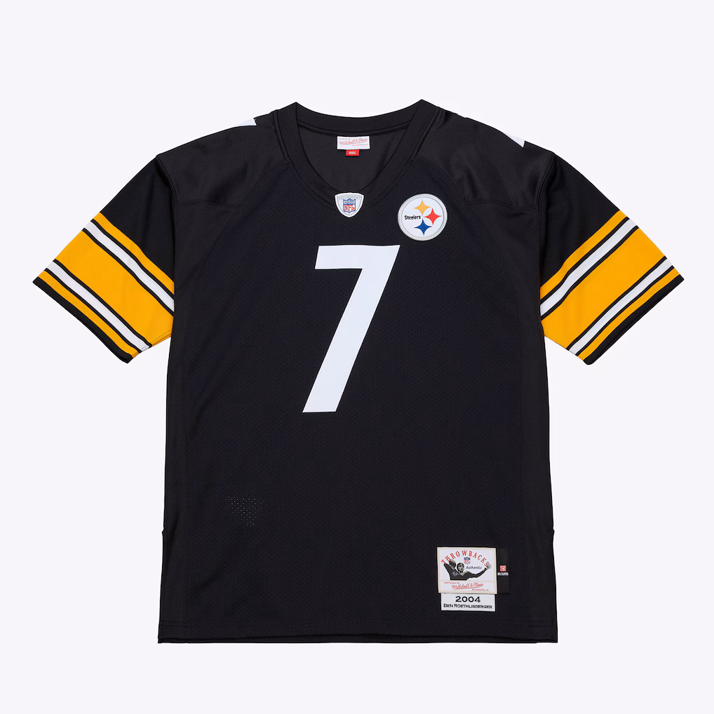 Men's Pittsburgh Steelers Ben Roethlisberger Mitchell & Ness Black 2004 Authentic Throwback Jersey - Vujersey Los Angeles Rams