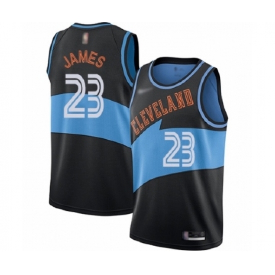 Men's Cleveland Cavaliers #23 LeBron James Authentic Black Hardwood Classics Finished Basketball Jersey - Ujersey