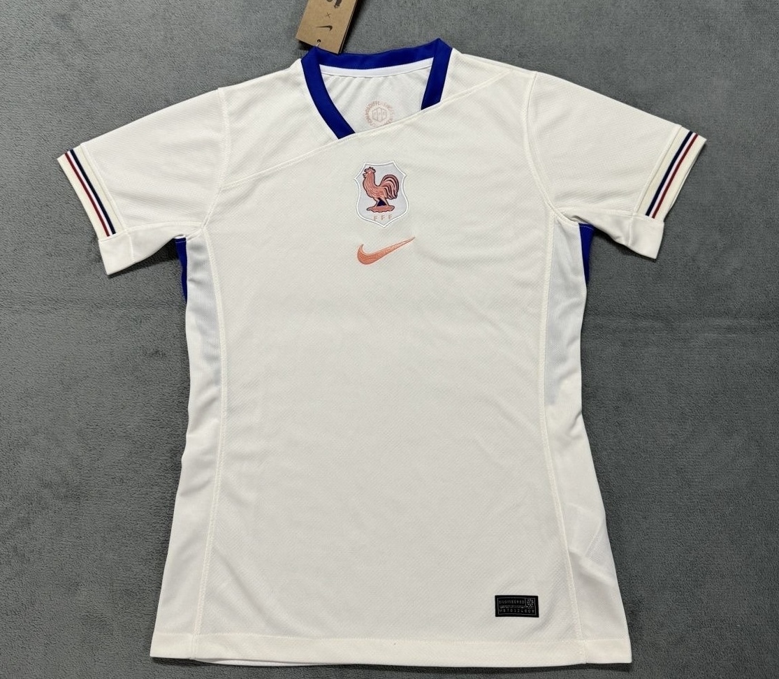 France Soccer Jersey Away Women's Custom Shirt 2025 - ujerseystore