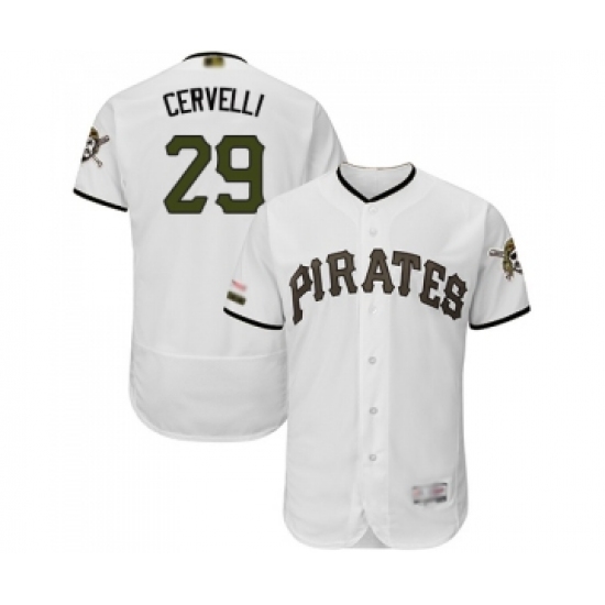 Men's Pittsburgh Pirates #29 Francisco Cervelli White Alternate Authentic Collection Flex Base Baseball Jersey - Ujersey