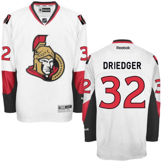 Men's Reebok Ottawa Senators #32 Chris Driedger Authentic White Away NHL Jersey - Ujersey