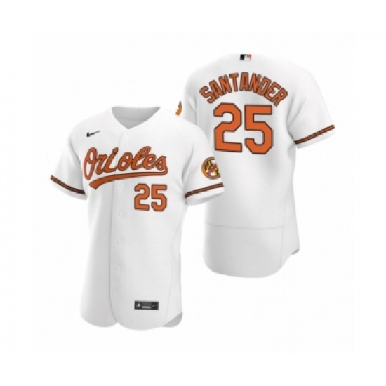 Men's Baltimore Orioles #25 Anthony Santander Nike White Authentic 2020 Home Jersey - Ujersey