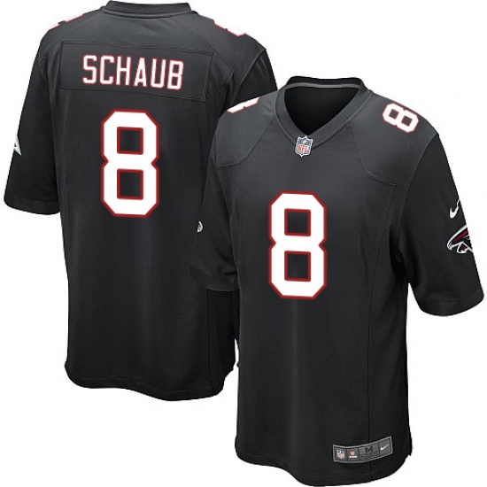 Men's Nike Atlanta Falcons #8 Matt Schaub Game Black Alternate NFL Jersey - Ujersey