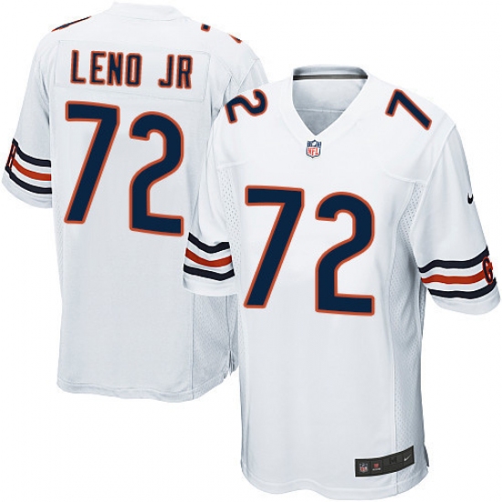 Men's Nike Chicago Bears #72 Charles Leno Game White NFL Jersey - Ujersey