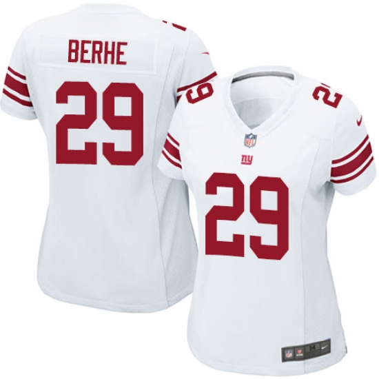 Women's Nike New York Giants #29 Nat Berhe Game White NFL Jersey - Ujersey