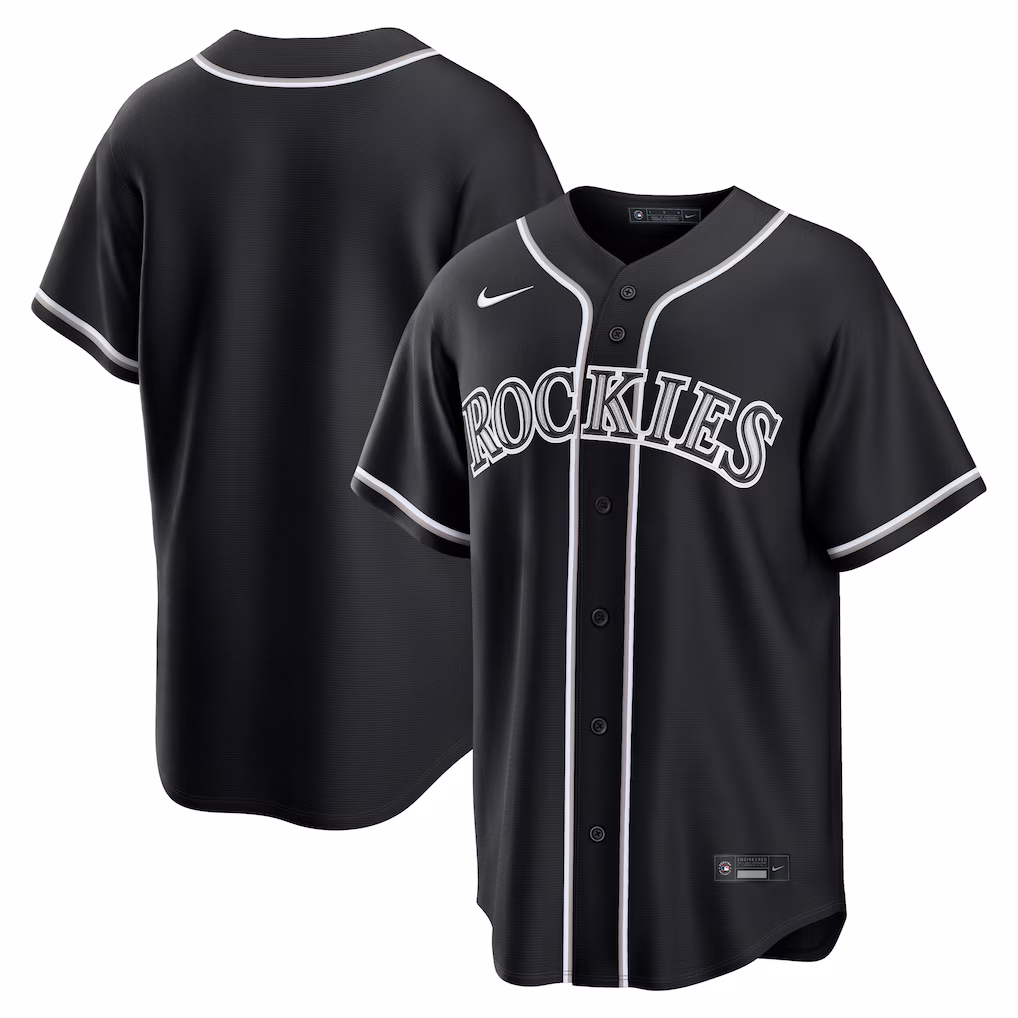 Men's Colorado Rockies Nike Fashion Replica Black Out Jersey - Vujersey Los Angeles Rams