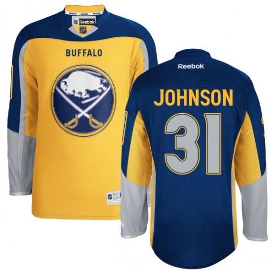 Youth Reebok Buffalo Sabres #31 Chad Johnson Authentic Gold Third NHL Jersey - Ujersey