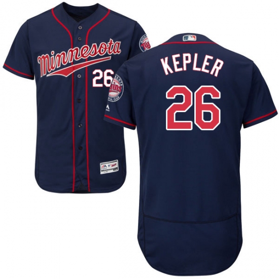 Men's Majestic Minnesota Twins #26 Max Kepler Navy Blue Flexbase Authentic Collection MLB Jersey - Ujersey