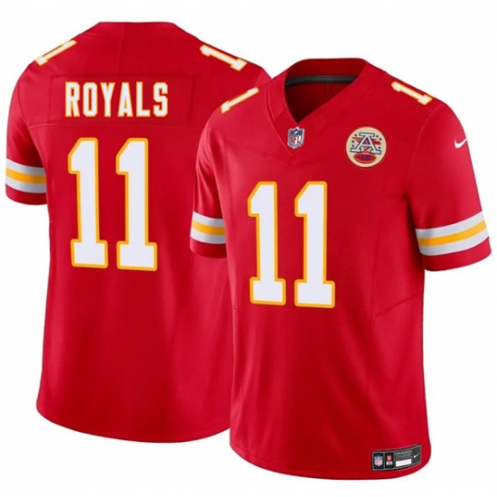 Men's Kansas City Chiefs #11 Jalen Royals Red 2025 Draft F.U.S.E. Vapor Untouchable Limited Football Stitched Jersey - Ujersey