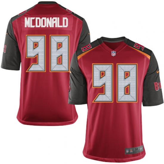 Men's Nike Tampa Bay Buccaneers #98 Clinton McDonald Game Red Team Color NFL Jersey - Ujersey