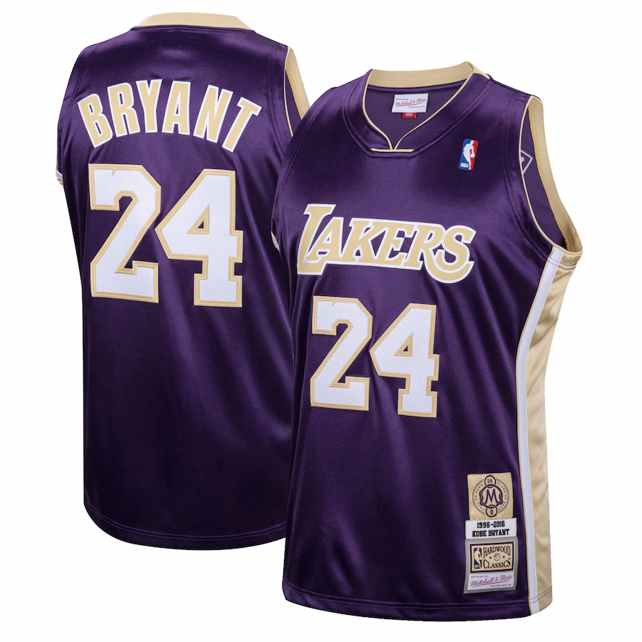 Men's Los Angeles Lakers Kobe Bryant Mitchell & Ness Purple Hall of Fame Class of 2020 #24 Authentic Hardwood Classics Jersey - Ujersey NHL