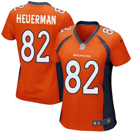Women's Nike Denver Broncos #82 Jeff Heuerman Game Orange Team Color NFL Jersey - Ujersey