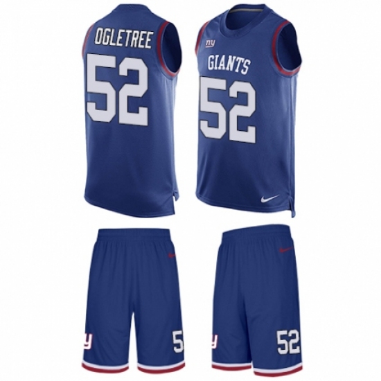 Men's Nike New York Giants #52 Alec Ogletree Limited Royal Blue Tank Top Suit NFL Jersey - Ujersey