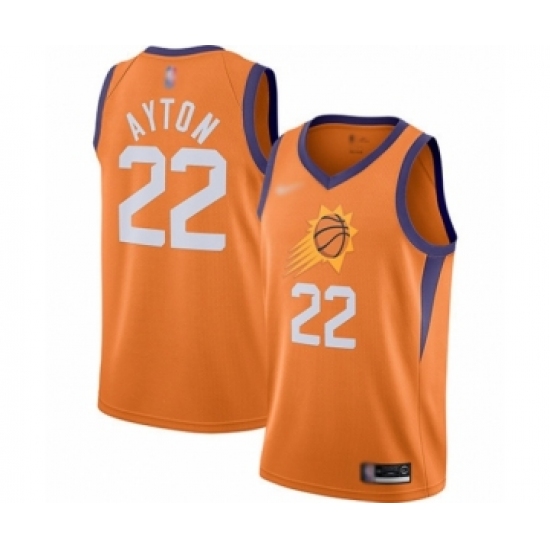 Women's Phoenix Suns #22 Deandre Ayton Swingman Orange Finished Basketball Jersey - Statement Edition - Ujersey