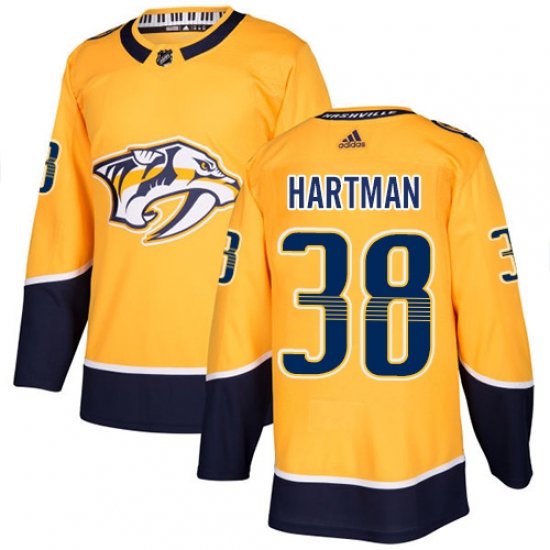 Youth Adidas Nashville Predators #38 Ryan Hartman Authentic Gold Home NHL Jersey - Ujersey