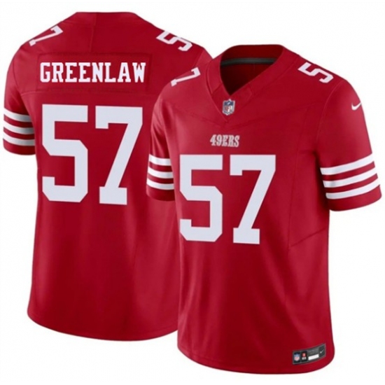 Men's San Francisco 49ers #57 Dre Greenlaw Red 2026 F.U.S.E. Vapor Untouchable Limited Football Stitched Jersey - Ujersey