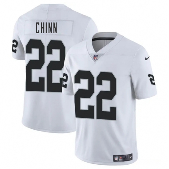 Men's Las Vegas Raiders #22 Jeremy Chinn White 2025 Vapor Football Stitched Jersey - Ujersey