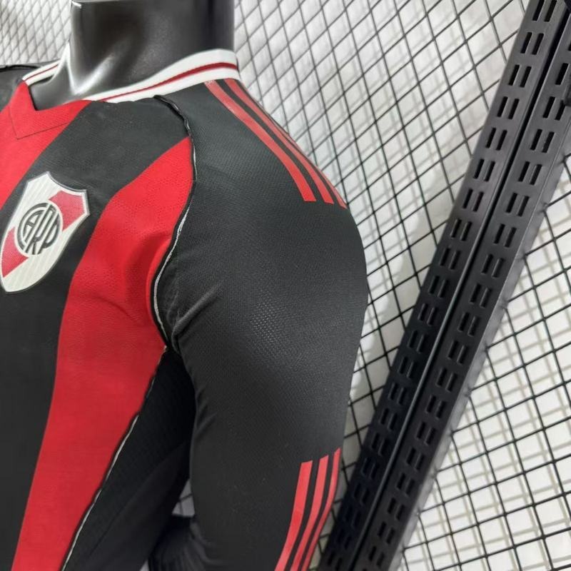 River Plate Soccer Jersey Away Long Sleeve Shirt 2025/26