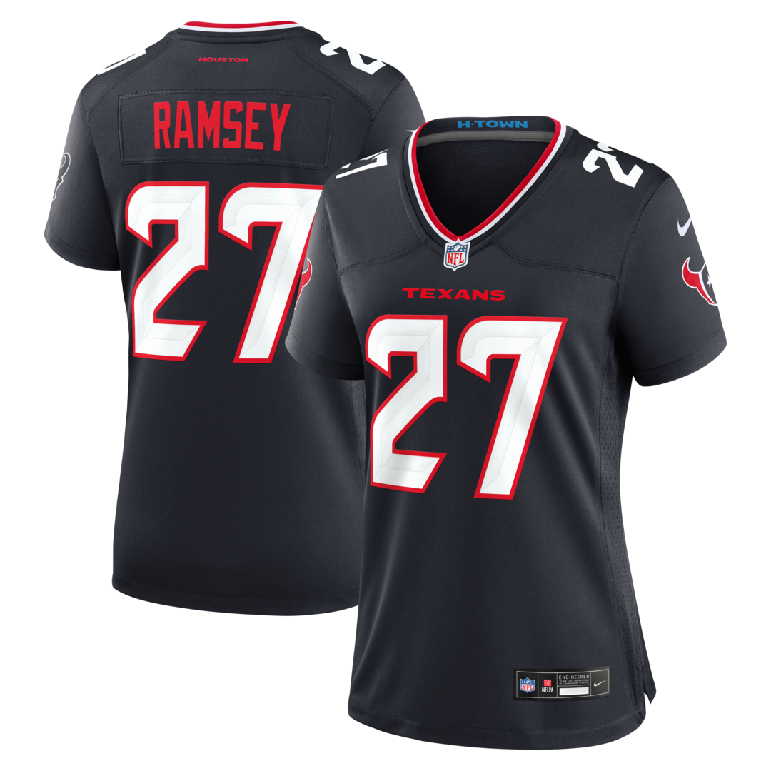 Women's Houston Texans Kamari Ramsey Nike Navy Team Game Jersey - U-jersey