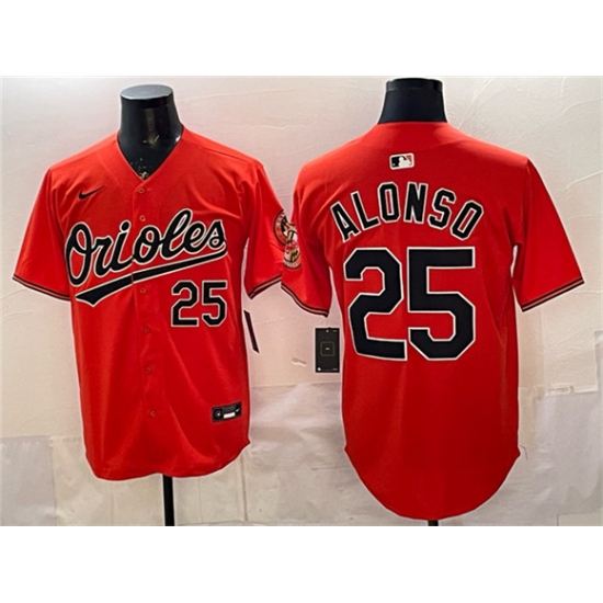 Men's Baltimore Orioles #25 Pete Alonso Orange 2025 Limited Stitched Baseball Jersey - Ujersey