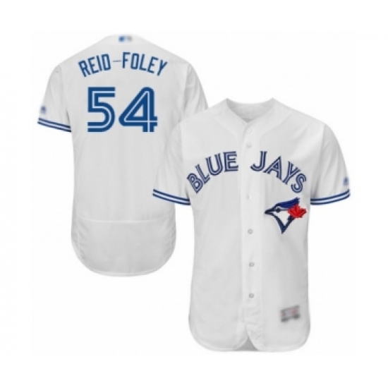Men's Toronto Blue Jays #54 Sean Reid-Foley White Home Flex Base Authentic Collection Baseball Player Jersey - Ujersey