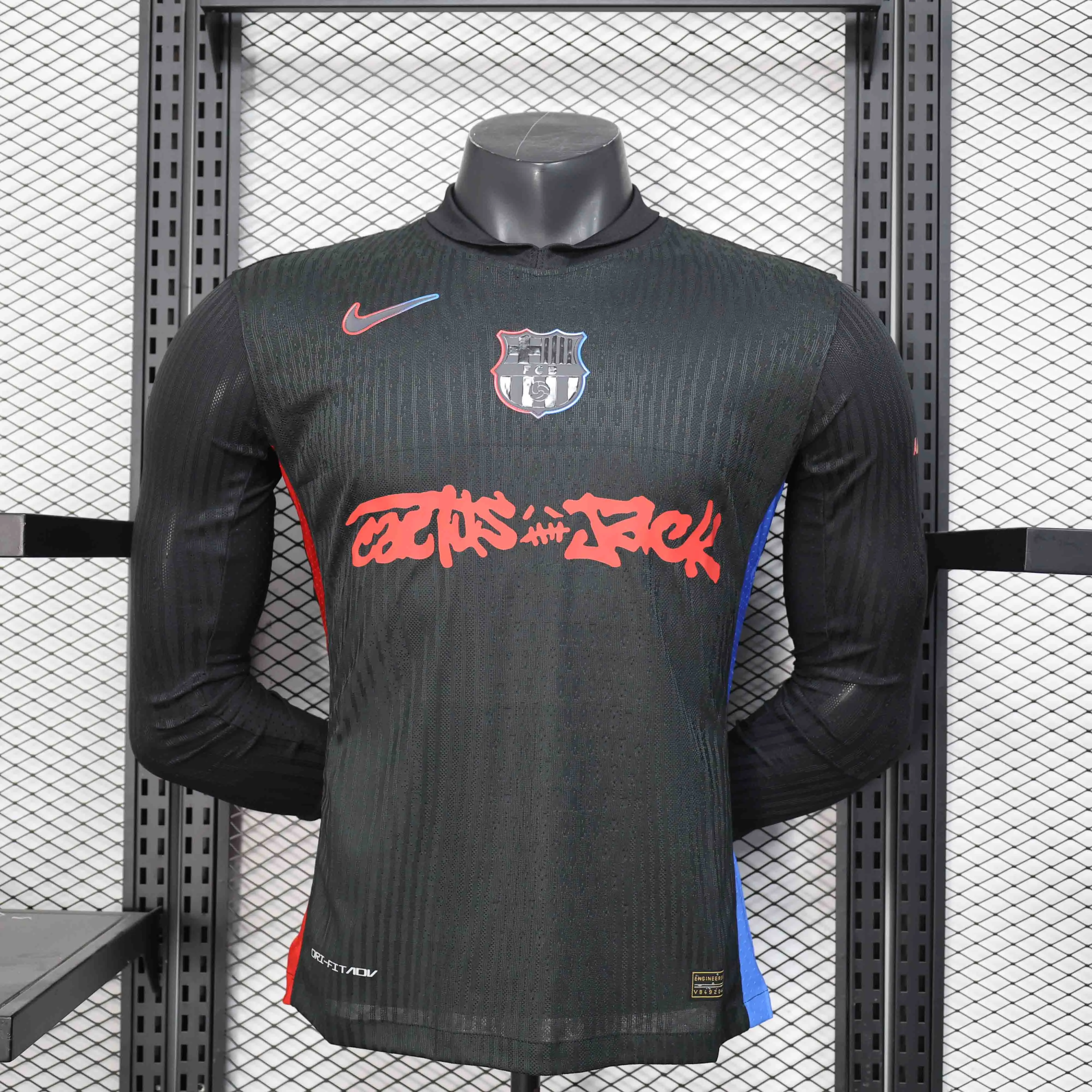 Soccer Jersey Barcelona Away x Travis Scott Long Sleeve Shirt 2024/25 - Ujersey NHL
