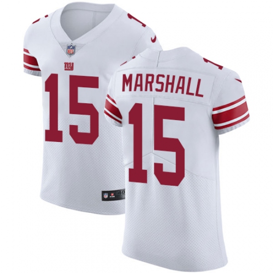 Men's Nike New York Giants #15 Brandon Marshall White Vapor Untouchable Elite Player NFL Jersey - Ujersey