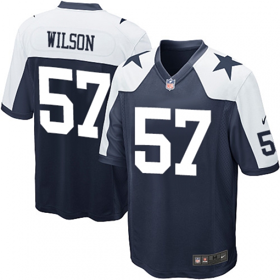 Men's Nike Dallas Cowboys #57 Damien Wilson Game Navy Blue Throwback Alternate NFL Jersey - Ujersey