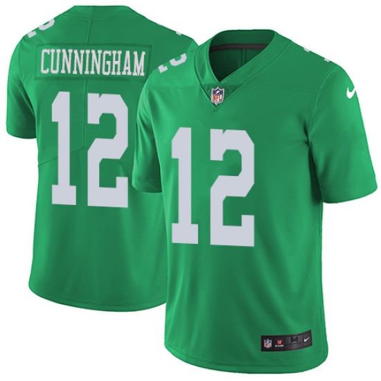 Men's Nike Philadelphia Eagles #12 Randall Cunningham Limited Green Rush Vapor Untouchable NFL Jersey - Ujersey
