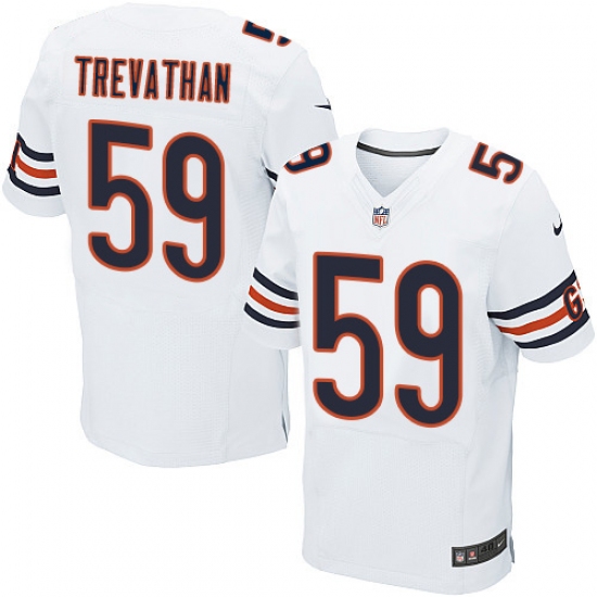 Men's Nike Chicago Bears #59 Danny Trevathan Elite White NFL Jersey - Ujersey
