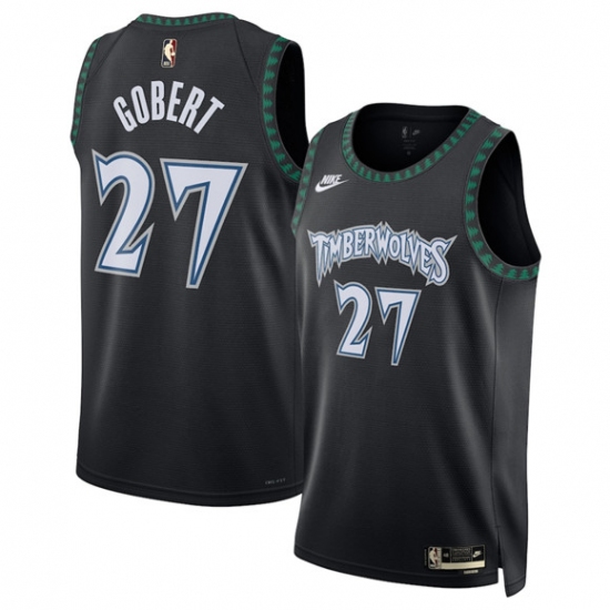 Men's Minnesota Timberwolves #27 Rudy Gobert Black 2025 Classic Edition Stitched Jersey - Ujersey