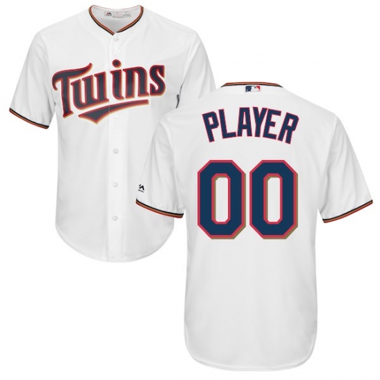 Men's Minnesota Twins Majestic White Cool Base Custom Jersey - Ujersey