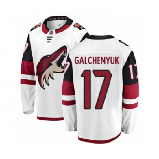 Youth Arizona Coyotes #17 Alex Galchenyuk Authentic White Away Fanatics Branded Breakaway NHL Jersey - Ujersey