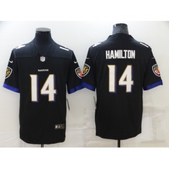 Men's Baltimore Ravens #14 Kyle Hamilton Black Vapor Untouchable Limited Stitched Jersey - Ujersey