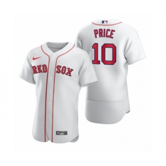 Men Boston Red Sox #10 David Price Nike White 2020 Authentic Jersey - Ujersey