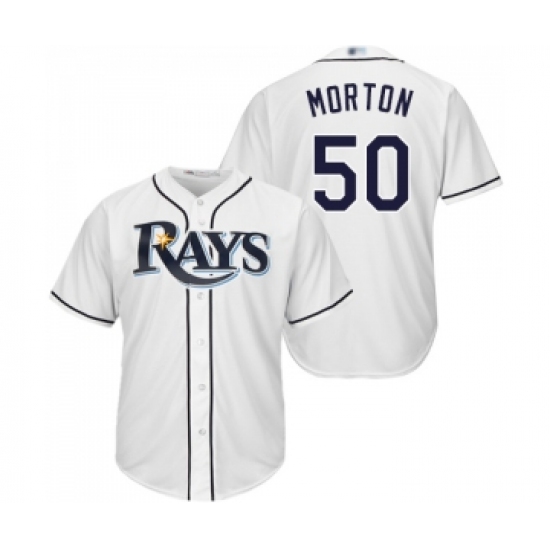 Men's Tampa Bay Rays #50 Charlie Morton Replica White Home Cool Base Baseball Jersey - Ujersey