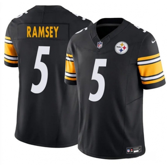 Youth Pittsburgh Steelers #5 Jalen Ramsey Black 2023 F.U.S.E. Vapor Untouchable Limited Football Stitched Jersey - Ujersey