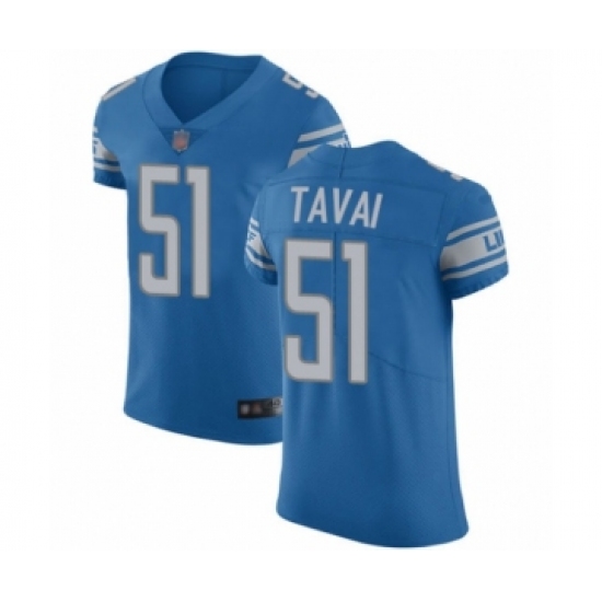 Men's Detroit Lions #51 Jahlani Tavai Blue Team Color Vapor Untouchable Elite Player Football Jersey - Ujersey