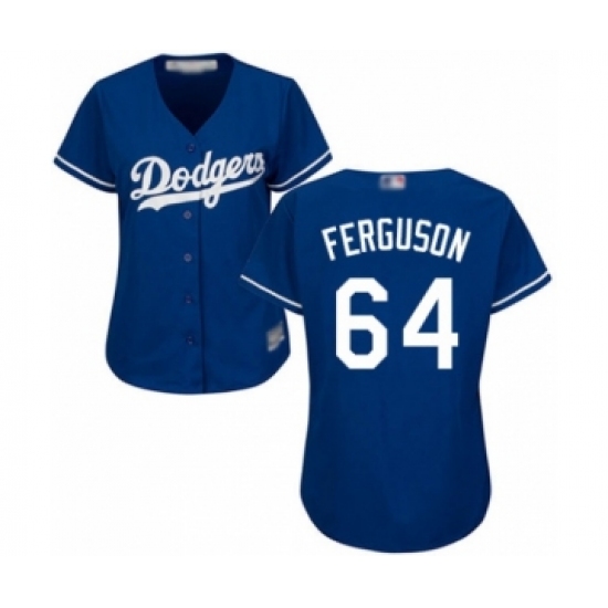 Women's Los Angeles Dodgers #64 Caleb Ferguson Authentic Royal Blue Alternate Cool Base Baseball Player Jersey - Ujersey