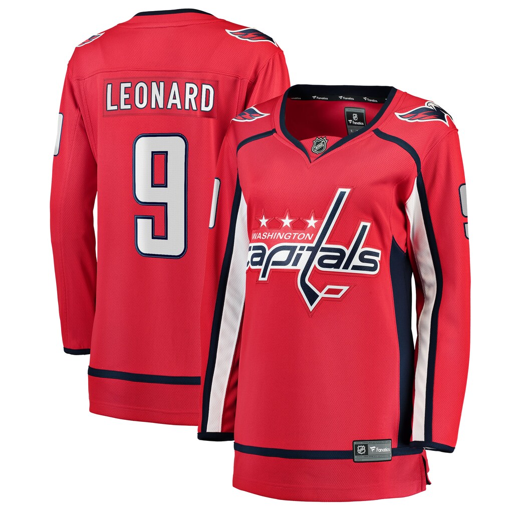 Women's Washington Capitals Ryan Leonard Fanatics Red Home Breakaway Player Jersey