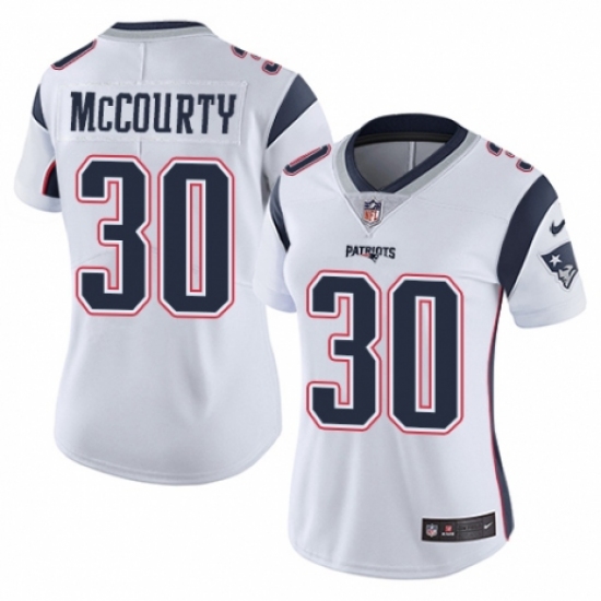 Women's Nike New England Patriots #30 Jason McCourty White Vapor Untouchable Limited Player NFL Jersey - Ujersey