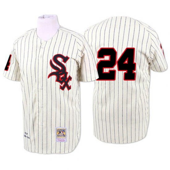 Men's Mitchell and Ness 1959 Chicago White Sox #24 Early Wynn Authentic Cream Throwback MLB Jersey - Ujersey