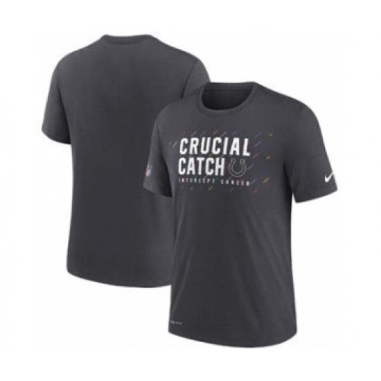 Men's Indianapolis Colts Charcoal 2021 Crucial Catch Performance T-Shirt - Ujersey