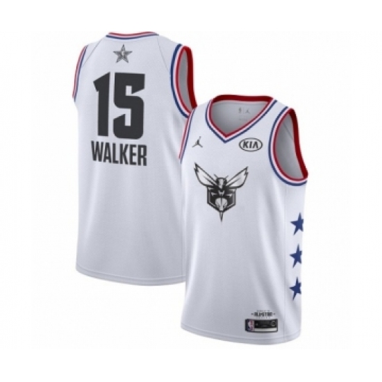 Women's Jordan Charlotte Hornets #15 Kemba Walker Swingman White 2019 All-Star Game Basketball Jersey - Ujersey