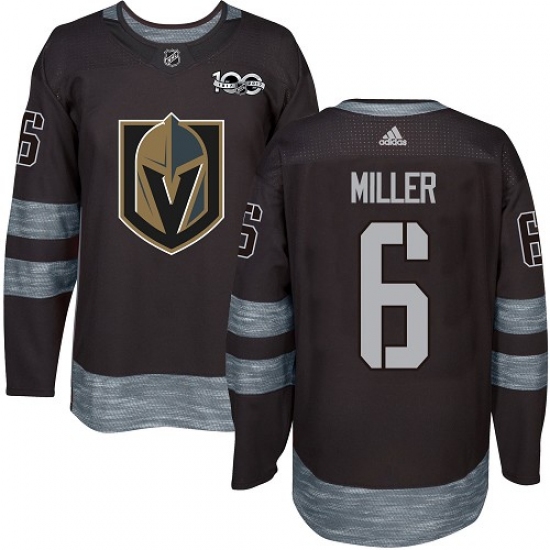 Men's Adidas Vegas Golden Knights #6 Colin Miller Authentic Black 1917-2017 100th Anniversary NHL Jersey - Ujersey