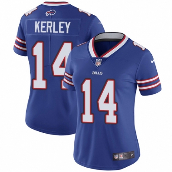 Women's Nike Buffalo Bills #14 Jeremy Kerley Royal Blue Team Color Vapor Untouchable Limited Player NFL Jersey - Ujersey