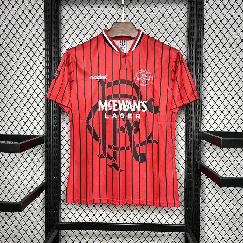 Rangers FC Retro Soccer Jersey Away Custom Shirt 1994-95 - ujerseystore